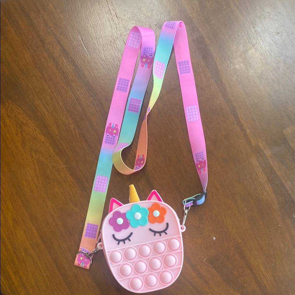 Unicorn Pop It Crossbody Bag for Kids